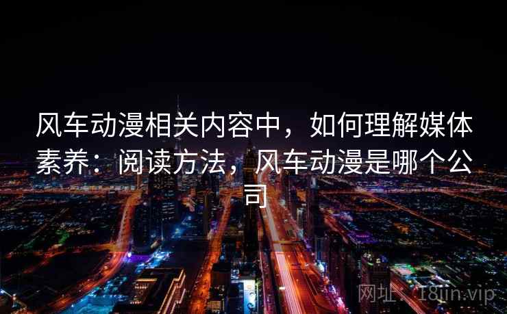 风车动漫相关内容中，如何理解媒体素养：阅读方法，风车动漫是哪个公司