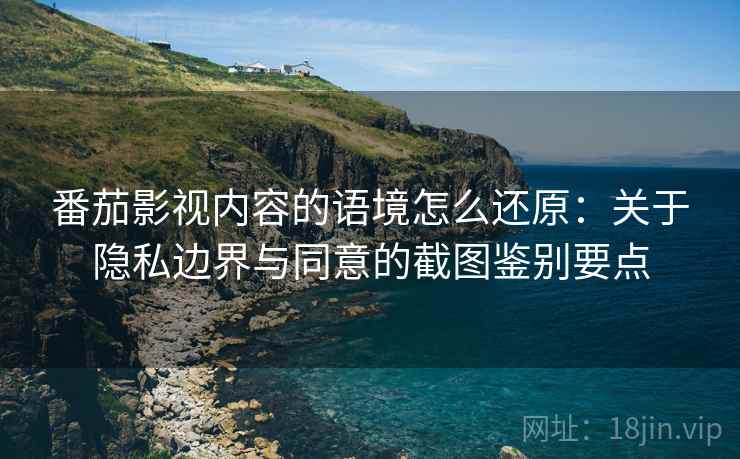 番茄影视内容的语境怎么还原：关于隐私边界与同意的截图鉴别要点