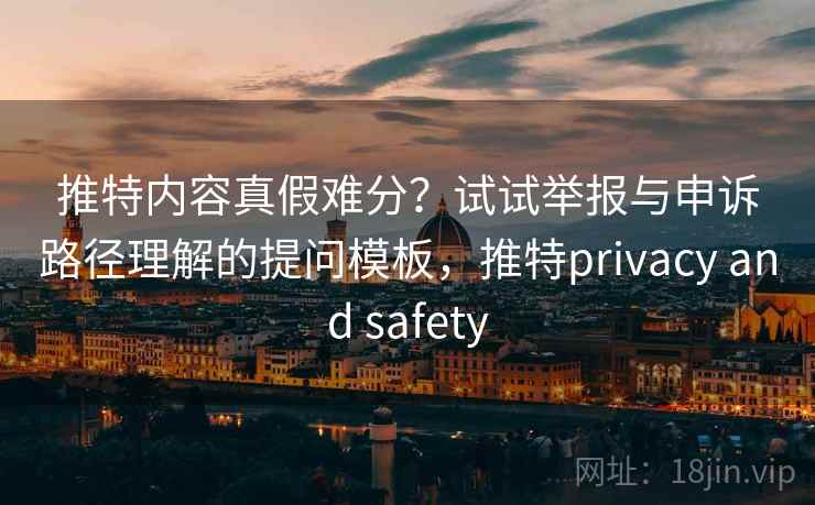 推特内容真假难分？试试举报与申诉路径理解的提问模板，推特privacy and safety